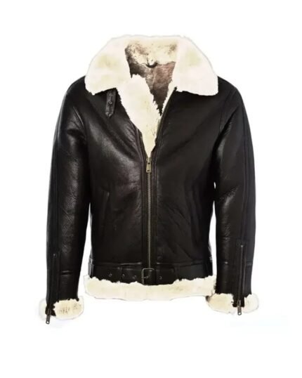 Fur Aviator Pilot Bomber Jacket