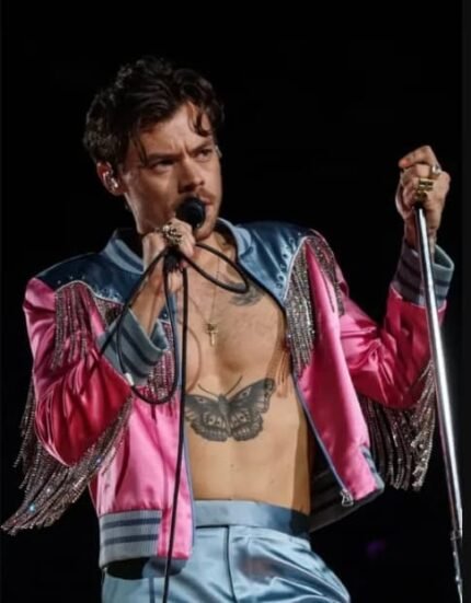Harry Styles Love On Tour 2023 Pink Bomber Jacket