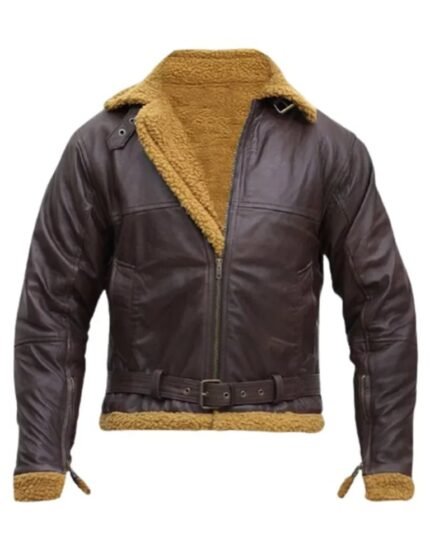 Men B3 Flying Aviator Pilot Shearling Jacket