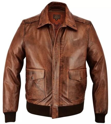 Men’s A2 Real Goatskin Leather Pilot Flying Jacket