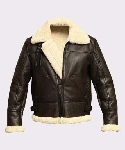 Mens Aviator B3 Bomber Sheepskin Jacket