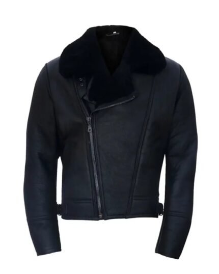 Men’s Aviator Leather Shearling Jacket
