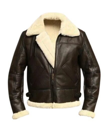 Men’s Aviator Sheepskin Leather Jacket
