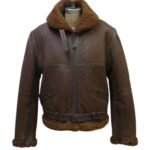 Mens B3 Aviator RAF Shearling Flight Bomber Jacket
