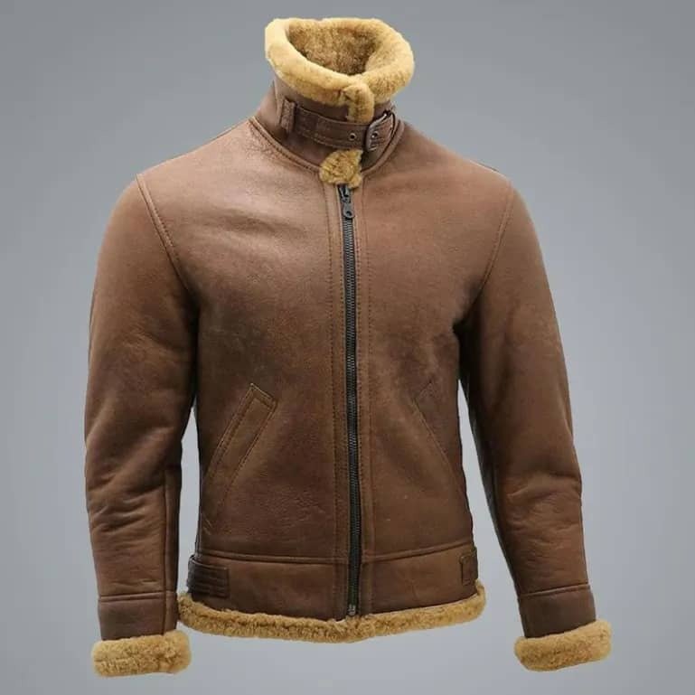 Morris WW2 Brown SF Bomber Flying Leather Jacket 3