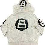 Unisex 8 Ball Multiple Colors Bomber Hooded Leather Jacket