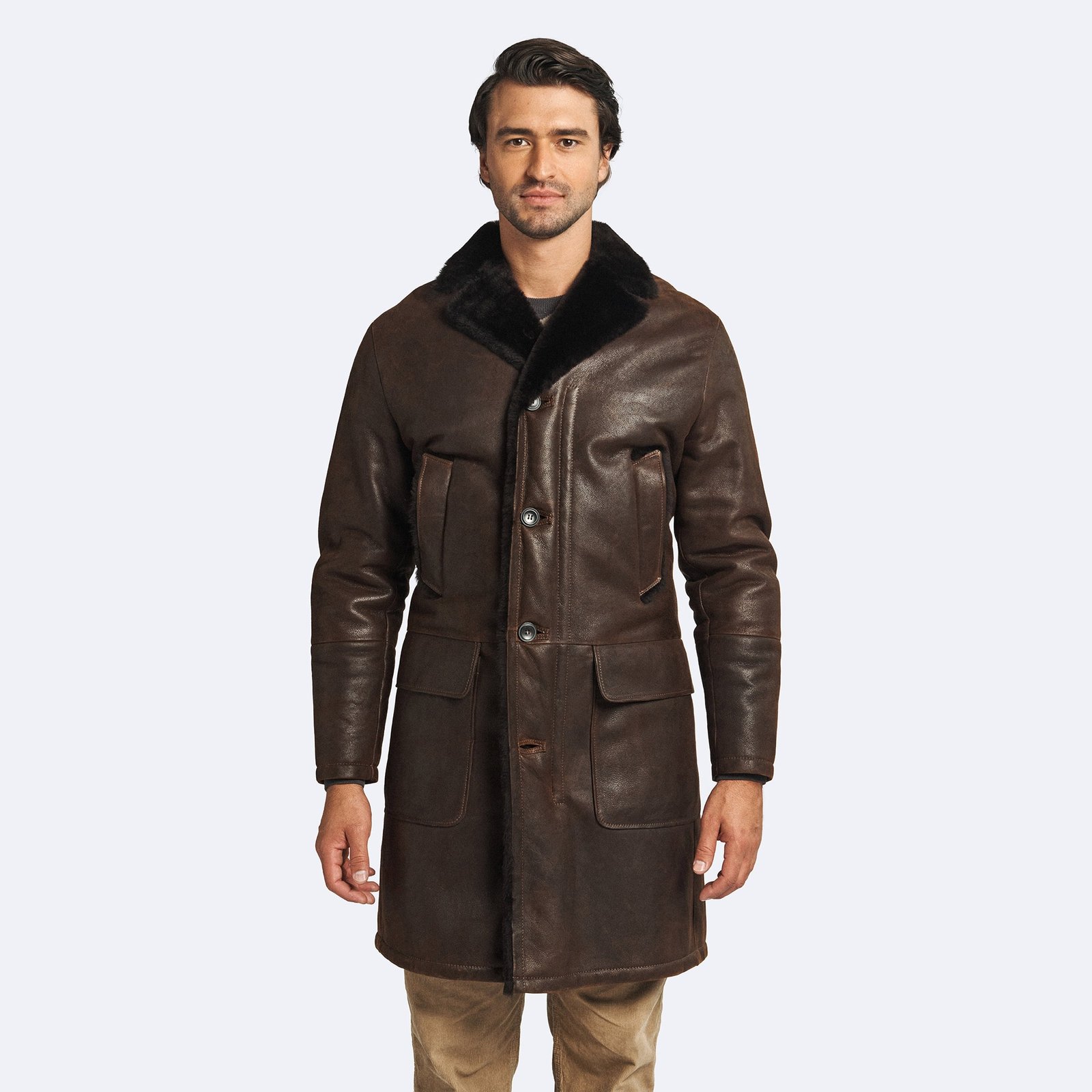 Ashland Shearling Leather Coat