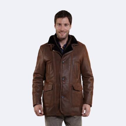 Desmond Sheepskin Leather Coat