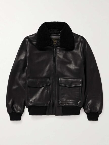 Carter Shearling Leather Bomber Jacket