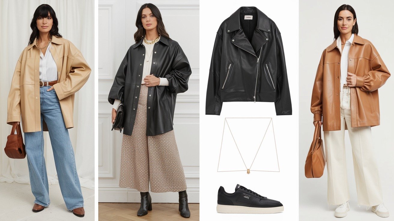 12 Stylish Ways to Rock an Oversized Leather Jacket