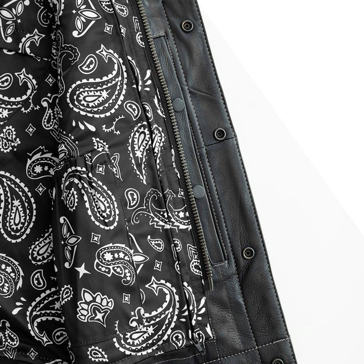 Bandit Men's Premium Leather Motorcycle Vest6 Bandit Men's Premium Leather Motorcycle Vest4