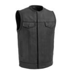 Highside Men's Motorcycle Vest Classic Leather Protection
