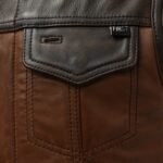 Lowside Gunner Men's Leather Motorbike Vest