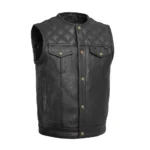Men's Leather Motorbike Leather Vest 12 Gauge - Premium Quality & Stylish Design