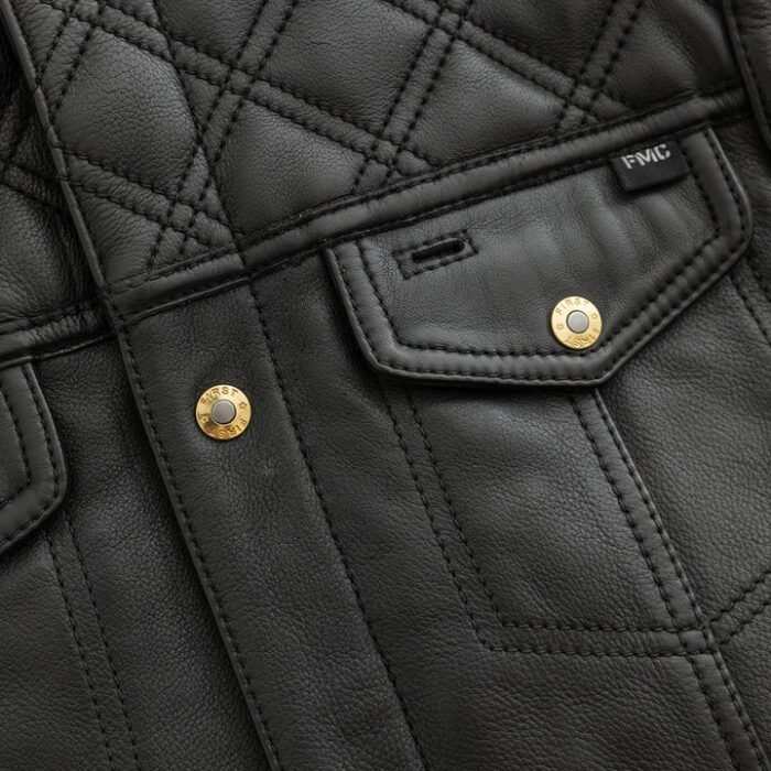 Men's Leather Motorbike Leather Vest 12 Gauge - Premium Quality & Stylish Design