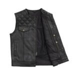 Men's Leather Motorbike Leather Vest 12 Gauge - Premium Quality & Stylish Design