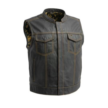 The Club Cut Leather Vest for Men - Available in a Variety of Colors